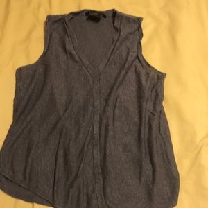 Sleeveless V-Neck Light Purple Sweater